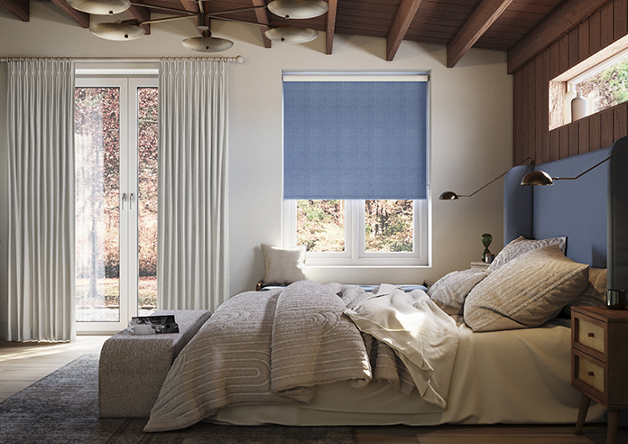 Modena (Blackout), Bright Blue - Twist&Fit Roller Blind - Image 3